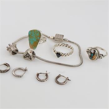 Sterling Silver Jewelry, 10 Pieces