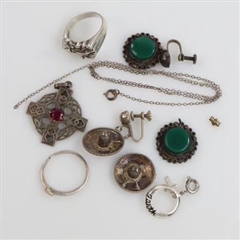 Sterling Silver Jewelry, 10 Pieces