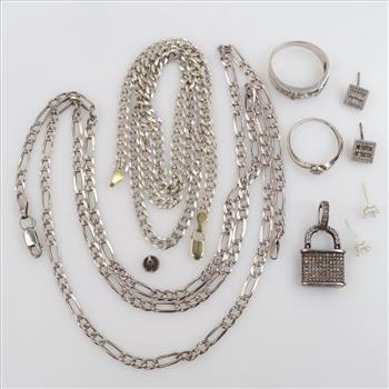 Sterling Silver Jewelry, 10 Pieces