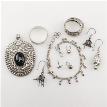 Sterling Silver Jewelry, 10 Pieces