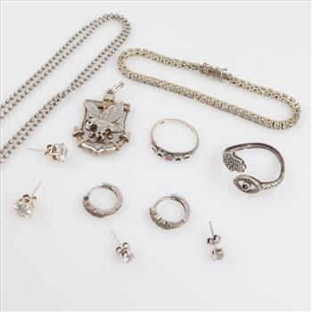 Sterling Silver Jewelry, 11 Pieces