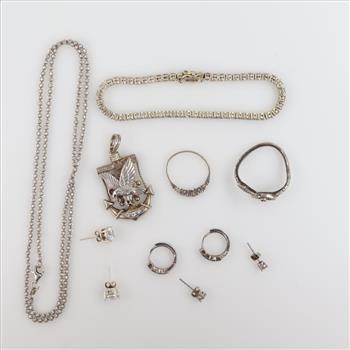 Sterling Silver Jewelry, 11 Pieces