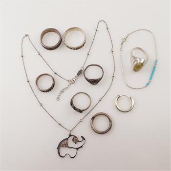 Sterling Silver Jewelry, 11 Pieces