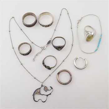 Sterling Silver Jewelry, 11 Pieces