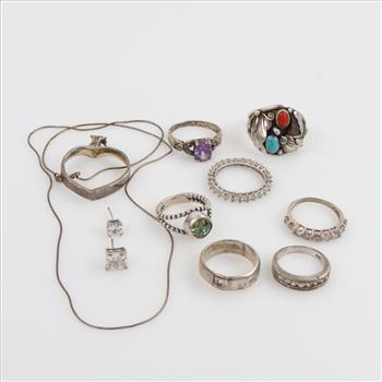 Sterling Silver Jewelry, 11 Pieces