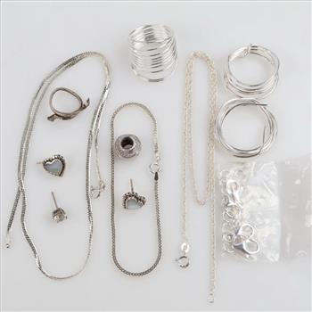 Sterling Silver Jewelry, 12+ Pieces