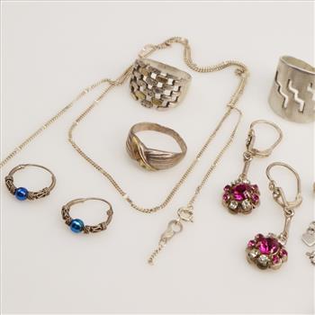 Sterling Silver Jewelry, 12 Pieces
