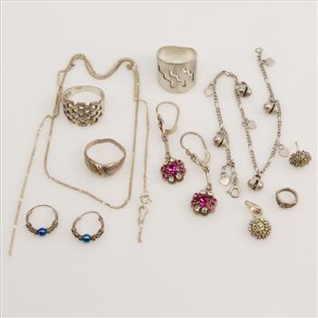 Sterling Silver Jewelry, 12 Pieces