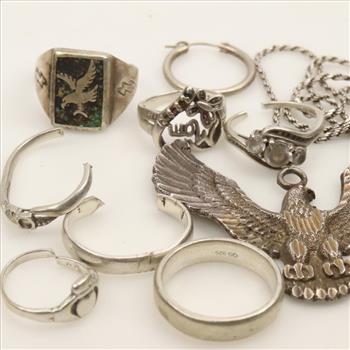 Sterling Silver Jewelry, 12 Pieces