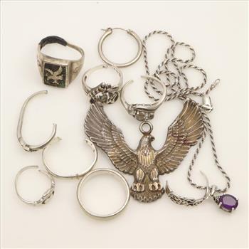 Sterling Silver Jewelry, 12 Pieces