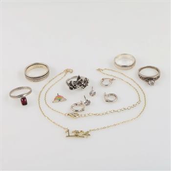 Sterling Silver Jewelry, 12 Pieces