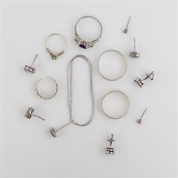 Sterling Silver Jewelry, 14 Pieces
