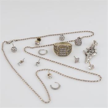 Sterling Silver Jewelry, 14 Pieces