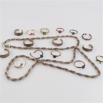 Sterling Silver Jewelry, 16 Pieces