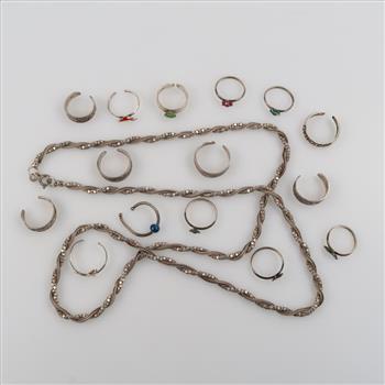 Sterling Silver Jewelry, 16 Pieces