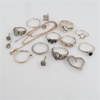 Sterling Silver Jewelry, 17 Pieces