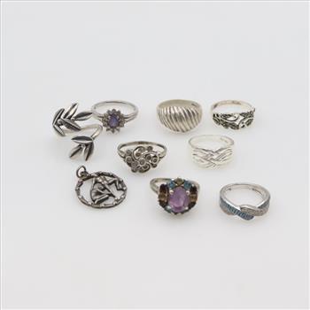 Sterling Silver Jewelry, 9 Pieces