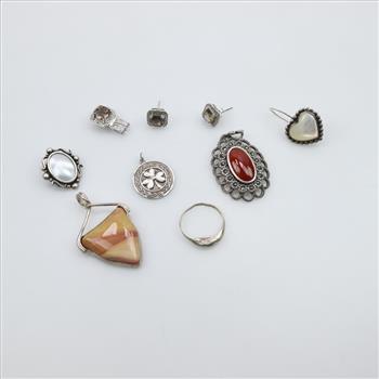 Sterling Silver Jewelry, 9 Pieces