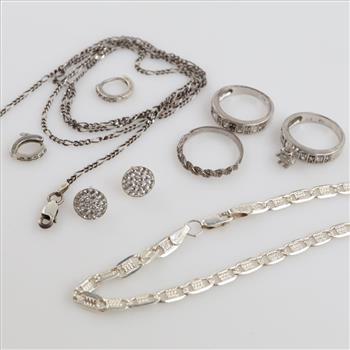 Sterling Silver Jewelry, 9 Pieces