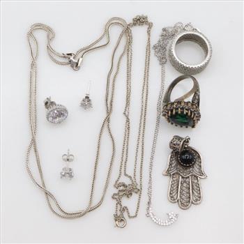 Sterling Silver Jewelry, 9 Pieces