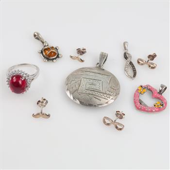Sterling Silver Jewelry, 9 Pieces