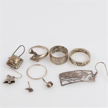 Sterling Silver Jewelry, 9 Pieces