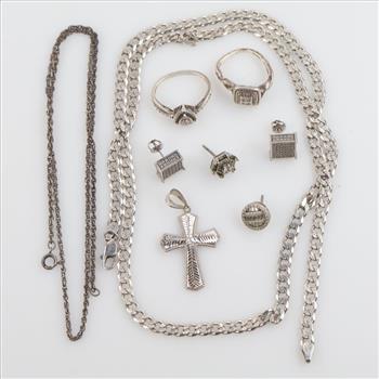 Sterling Silver Jewelry, 9 Pieces