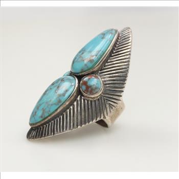 Sterling Silver Knuckle Ring With Stones