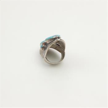 Sterling Silver Knuckle Ring With Stones