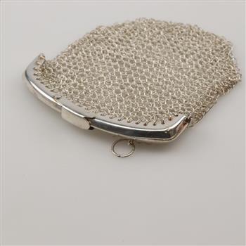 Sterling Silver Mesh Coin Purse