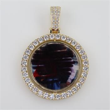 Sterling Silver Moissanite Photo Pendant