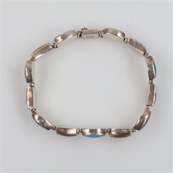 Sterling Silver Multi-color Stone Bracelet