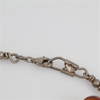 Sterling Silver Multi-patterned Beaded Bracelet