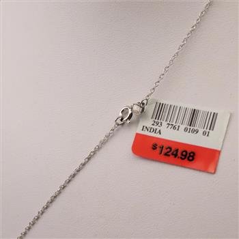 Sterling Silver Necklace And Diamond Accented Pendant, 2 Pieces