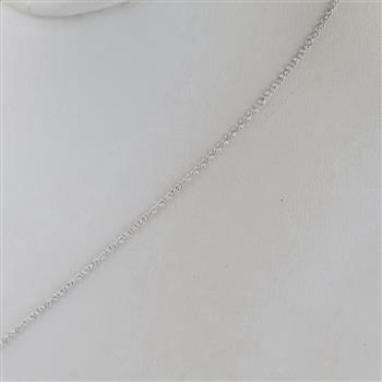 Sterling Silver Necklace With Clear Stone Cross Pendant