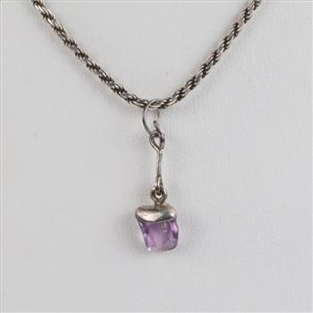 Sterling Silver Necklace With Fashion Pendant