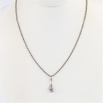 Sterling Silver Necklace With Fashion Pendant