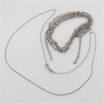 Sterling Silver Necklaces, 2 Pieces