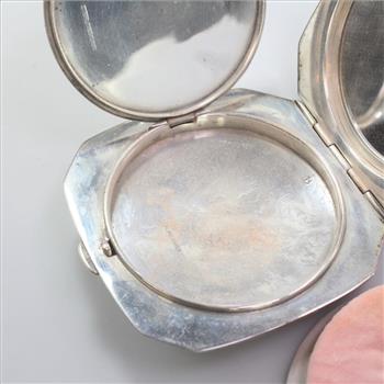 Sterling Silver Octagon Mirror Compact