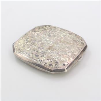 Sterling Silver Octagon Mirror Compact