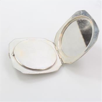 Sterling Silver Octagon Mirror Compact