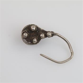 Sterling Silver Orange Stone Single Earring