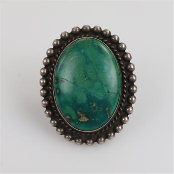 Sterling Silver Oval Turquoise Ring