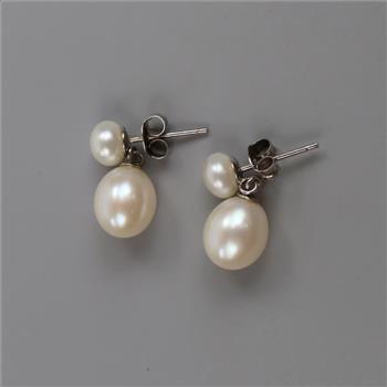 Sterling Silver Pearl Drop Earrings