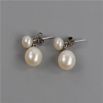 Sterling Silver Pearl Drop Earrings