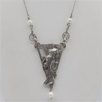 Sterling Silver Pearl Necklace