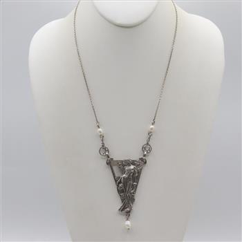 Sterling Silver Pearl Necklace