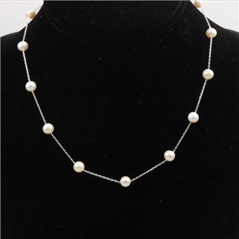 Sterling Silver Pearl Necklace