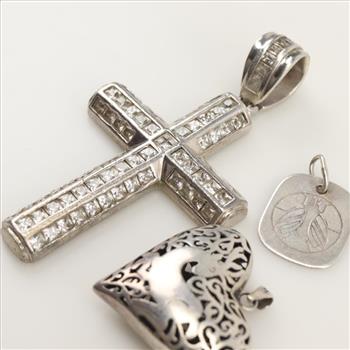 Sterling Silver Pendants, 3 Pieces