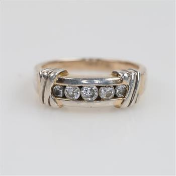 Sterling Silver Plated Clear Stone Ring